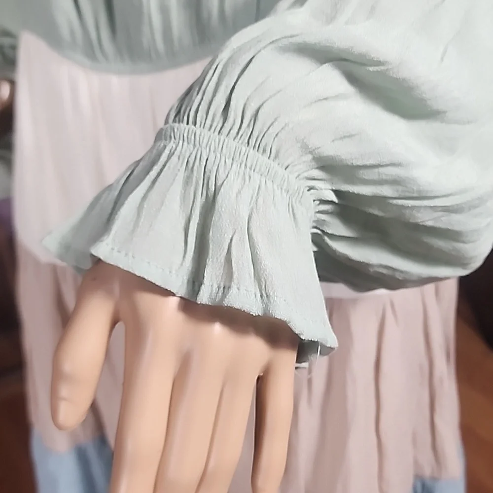 Sweet Wanderer Elegant Color Block Dress 3XL Coastal" Aesthetic - Picture 5 of 8